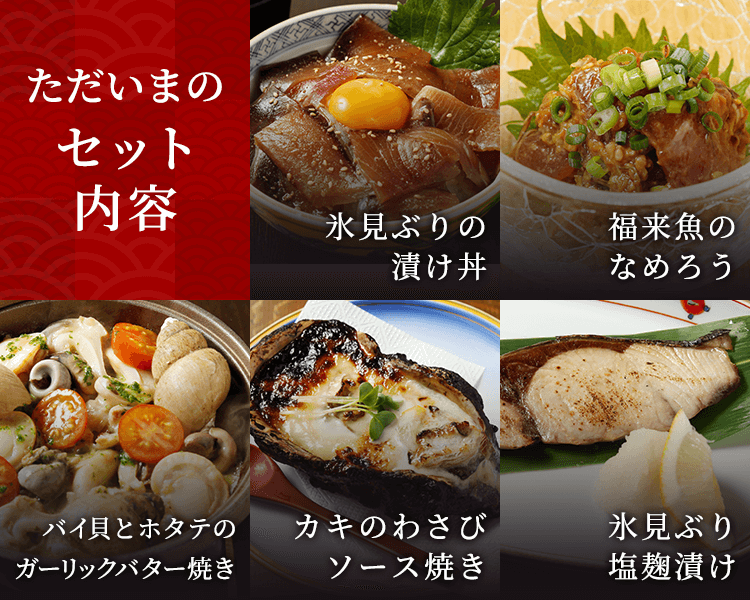 ただいまのセット内容